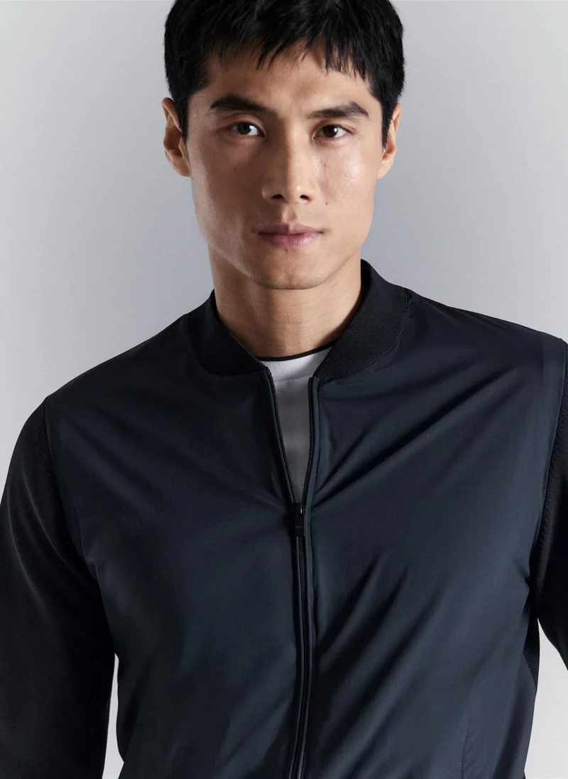 Mango Man  Combined bomber jacket in knit for Men | Best Price UAE